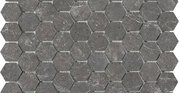 1x1 Stark Carbon Hexagon Mosaic