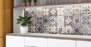 8x8 Patchwork Ceramic Wall Tile